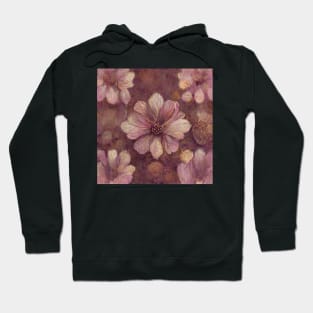 Vintage looking flowers in faded pastel purples Hoodie